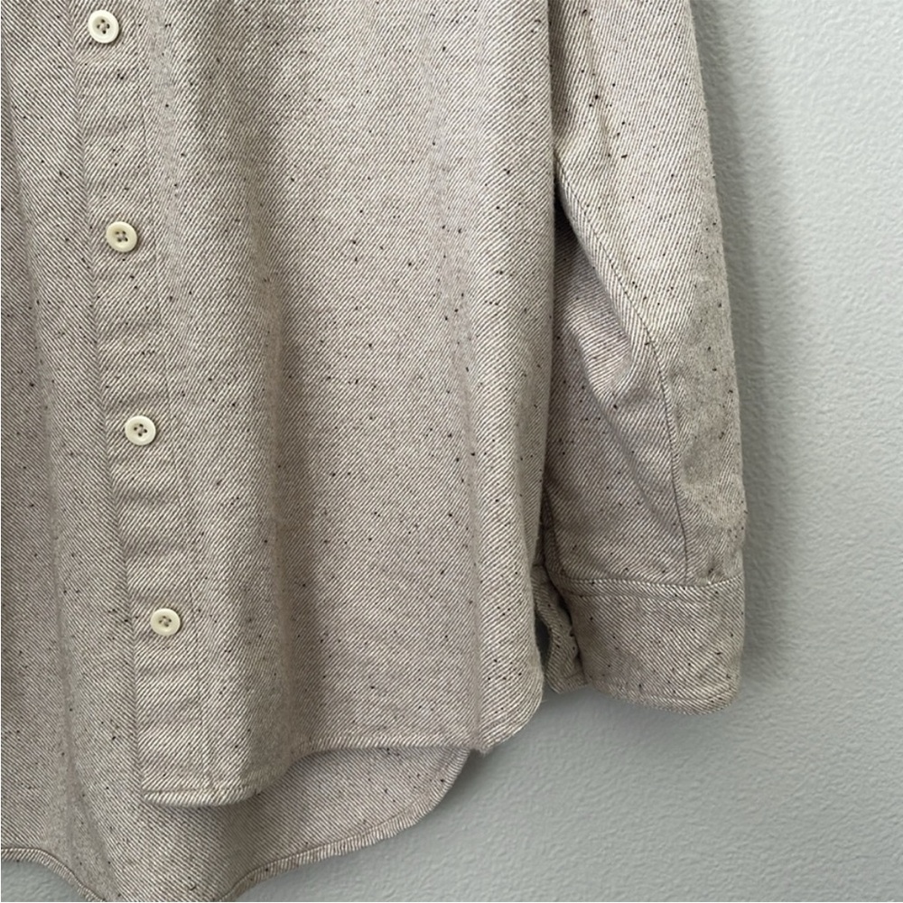 Madewell Cream Donegal Flannel Shacket button up shirt - Picture 5 of 13